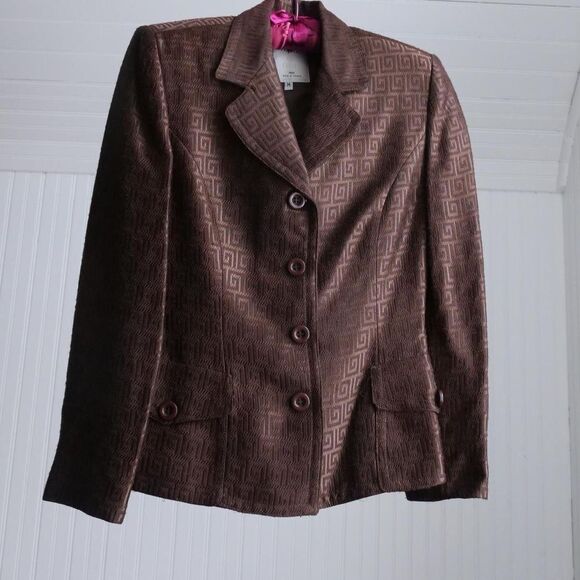Dark chocolate Vertigo Pour La Ville blazer - Picture 1 of 8